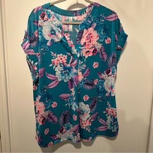 Vibrant Floral Women's Blouse